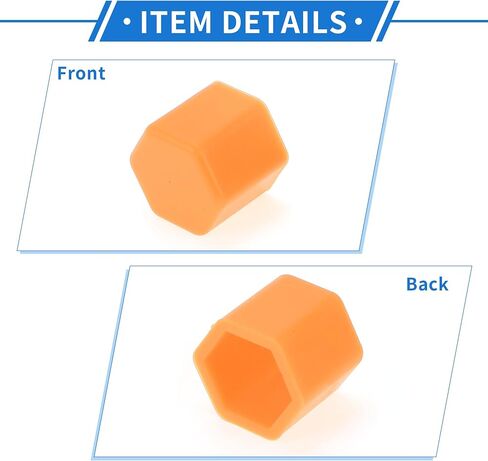 Wheel Lug Nut Bolt 19mm Rims Tire Nut Screws Dust Cap Cover Nut Protection Silicone Orange Outer with Removal Tool in Saudi Arabia