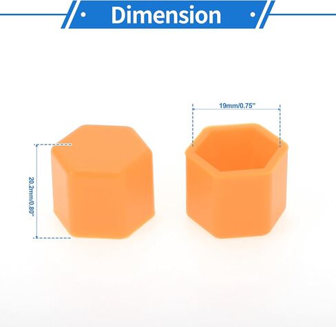 Wheel Lug Nut Bolt 19mm Rims Tire Nut Screws Dust Cap Cover Nut Protection Silicone Orange Outer with Removal Tool in Saudi Arabia