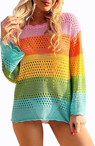 COSTER CORCHET CORCHET COVERUP 2025 Summer Hollow Out Beach Bikini Suit Suit Tost Up Tunic Top Facalts Tirts in Kuwait