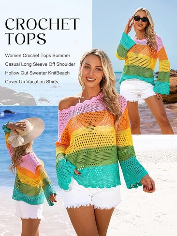 COSTER CORCHET CORCHET COVERUP 2025 Summer Hollow Out Beach Bikini Suit Suit Tost Up Tunic Top Facalts Tirts in Kuwait