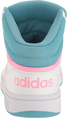 adidas Kids Hoops 3.0 Mid Basketball Shoe, White/Acid Red/Sky Rush, 7 US Unisex Toddler in Saudi Arabia