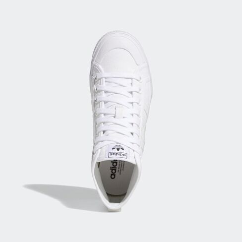 adidas Originals womens Nizza Platform Mid Sneaker, White/White/White, 8.5 US in Kuwait