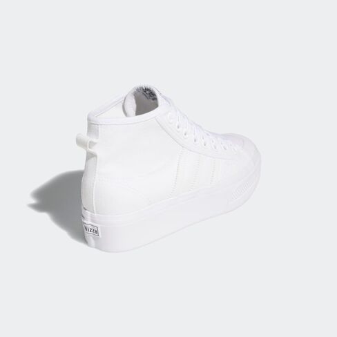 adidas Originals womens Nizza Platform Mid Sneaker, White/White/White, 8.5 US in Kuwait