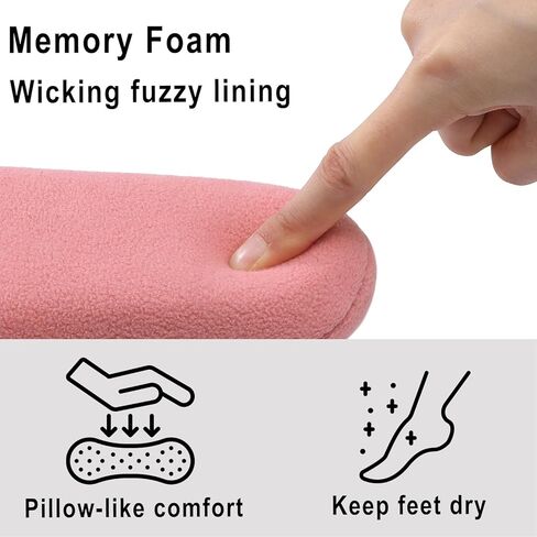 shevalues ​​women house memory foam slippers teddy fleece bedroom soil with with soft rubber sole in Kuwait