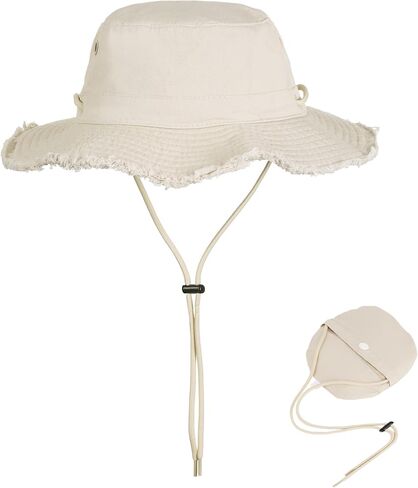Packable Bucket Hats for Women Men, UV Protection Summer Sun Hat, Crossbody Outdoor Cap for Hiking Fishing Beach in Saudi Arabia