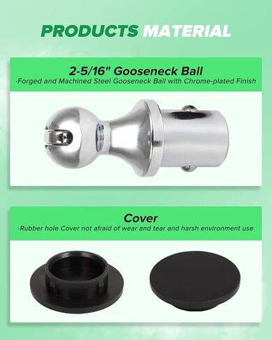 Scitoo Gooseneck Ball Kit 60692 Puck System Gooseneck Ball Kit Fit for 2013-2021 for Ford F-350 F-450 Super Duty | 2016-2020 for Chevrolet Silverado 2500 HD 3500 HD in Saudi Arabia