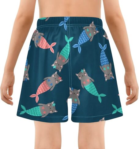 CaTaKu Boys Swim Trunks with Compression Liner Kids Swim Shorts Quick Dry Toddler Bathing Suit for Boys 4-13 Years in Kuwait