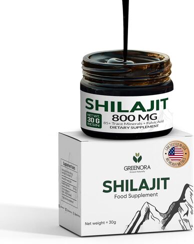 راتنج الهيمالايا شيلاجيت 30G للرجال والنساء ، مكملات طبيعية عضوية مع 85+ معادن تتبع ، مشروب الطاقة ، Himalayan Shilajit 800mg - US Lab اختبار in Saudi Arabia
