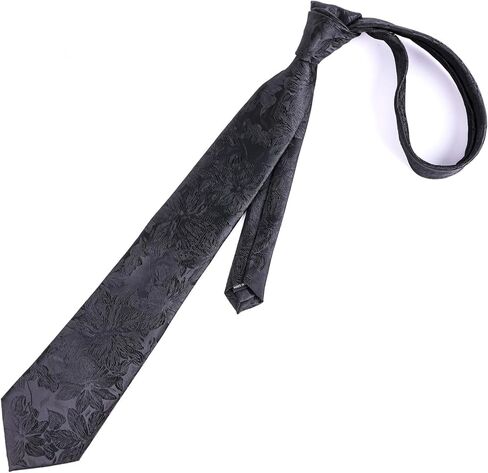 Alizeal Mens 3.35inches Large Floral Pattern Necktie and Printed Pocket Square Set in Saudi Arabia