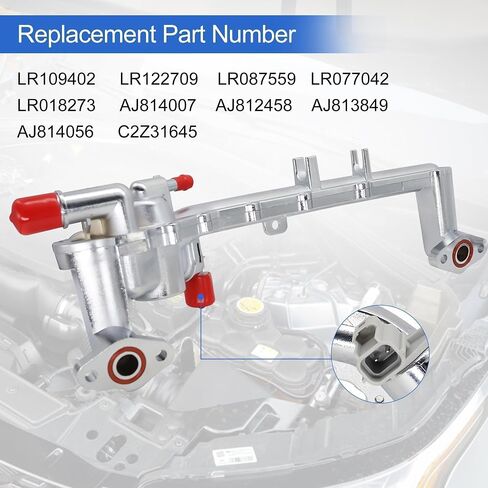 LR109402 Aluminum Rear Coolant Water Heater Pipe Manifold Tube Compatible with Land Rover LR4 2010-2013 Range Rover 2010-2020 Range Rover Sport V8 5.0L 2010-2017 Replaces LR077042, LR018273 in Saudi Arabia