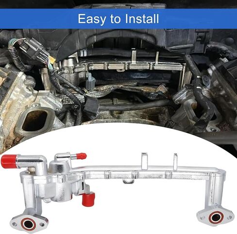 LR109402 Aluminum Rear Coolant Water Heater Pipe Manifold Tube Compatible with Land Rover LR4 2010-2013 Range Rover 2010-2020 Range Rover Sport V8 5.0L 2010-2017 Replaces LR077042, LR018273 in Saudi Arabia