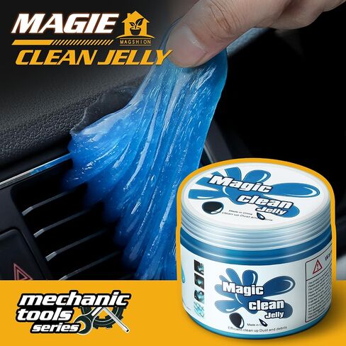 Magshion Car Cleaning Gel Dust Cleaning Gel for Car Vent, Auto Detailing Tools Home Office Detailing Jelly Keyboard Cleaner for Dust and Debris Removal (Blue) in Saudi Arabia