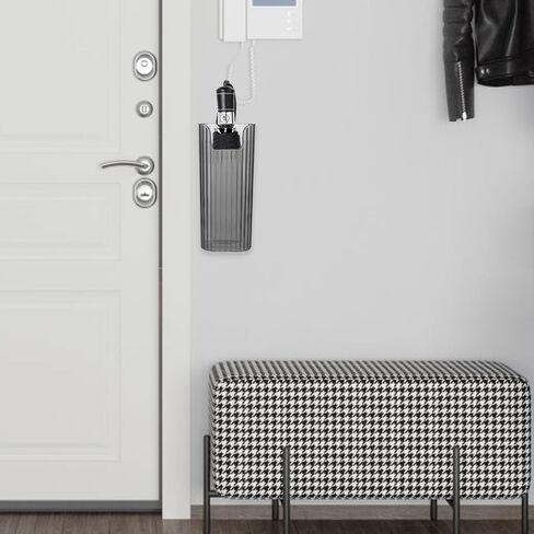Homsfou Smbrella Stand Rack-حامل مظلة لاصق مثبت على الحائط ، قصب ذات سعة كبيرة ومنظمات المظلة ، رف تخزين لتوفير الفضاء للمنزل ، الجدار ، الباب ، الخزانة in Saudi Arabia