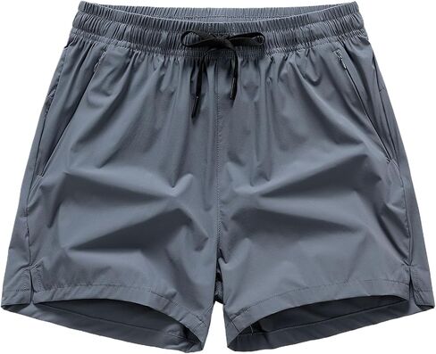 3 Set Men's Workout Athletic Shorts Lightweight Moisture Wicking 3" Running Shorts with Zipper Pockets Gym Beach in Saudi Arabia