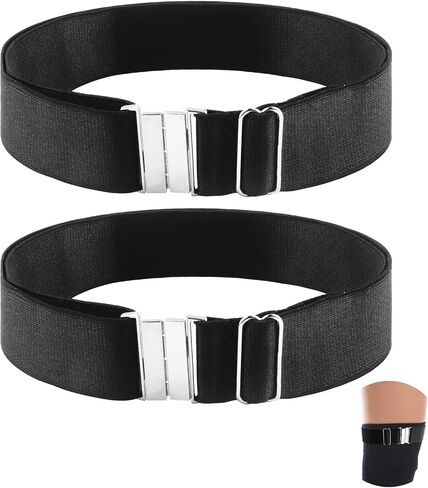 2PCS Adjustable Leg Garters for Thigh, Black Thigh Garter/Daily Wear Garters for Thigh Highs, Thigh Garters for Valentine's Day, Garter Belts/Thigh Harness for Women in Saudi Arabia