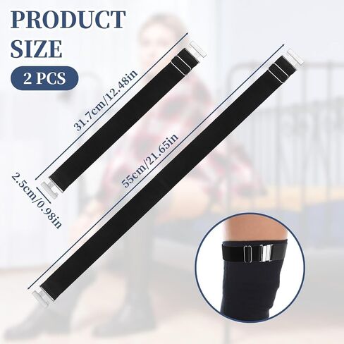 2PCS Adjustable Leg Garters for Thigh, Black Thigh Garter/Daily Wear Garters for Thigh Highs, Thigh Garters for Valentine's Day, Garter Belts/Thigh Harness for Women in Saudi Arabia
