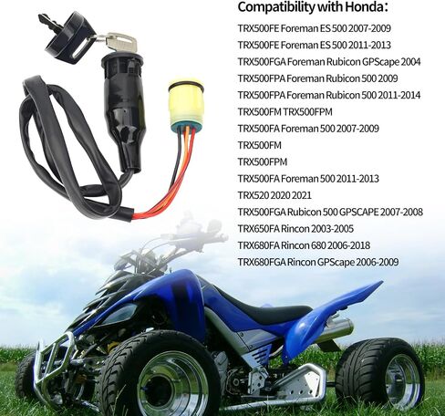 مفتاح مفتاح الإشعال لهوندا فورمان 450 500 مزرعة 350 400 420 روبيكون 500 650 680 TRX350 TEX400FGA TRX450TE TRX450ES 4X4 TRX500FM TRX650FA TRX680FA in Saudi Arabia