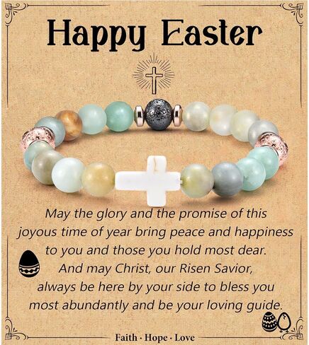 Leyung Christian Gifts for Women, Religious Rosary Cross Bracelet, Easter Basket Stuffers Baptism Confirmation First Holy Communion Christmas Birthday Gifts for Teen Girls in Saudi Arabia