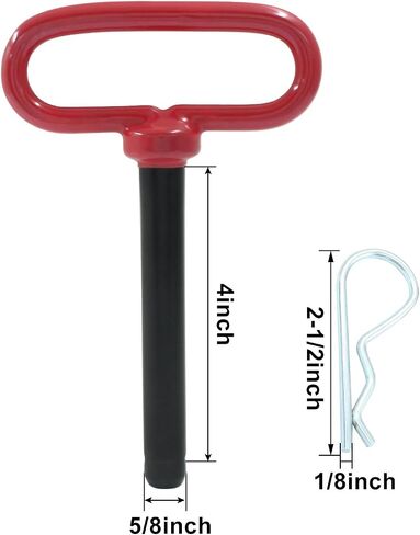 5/8 x 4 Inch Trailer Tow Hitch Pin and Clip, Tractors Hitch Cotter Pins for RV, Tractor, Lawn Mower (Red) in Saudi Arabia