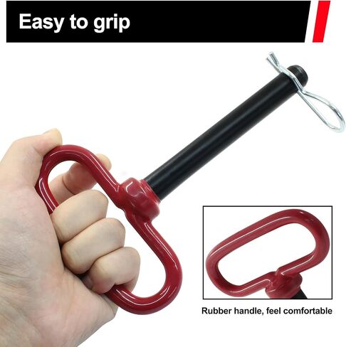 5/8 x 4 Inch Trailer Tow Hitch Pin and Clip, Tractors Hitch Cotter Pins for RV, Tractor, Lawn Mower (Red) in Saudi Arabia