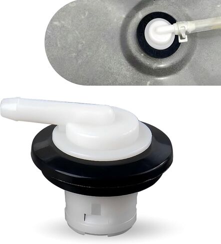 1 PC Fuel Tank Vent Valve, Vent Plug System Parts, High Temperature Resistant Fuel Tank Vent Plug Replacement W-004, Compatible with Ford 1980-1996 F150 F250, 1980-1997 F350 (Black & White) in Saudi Arabia