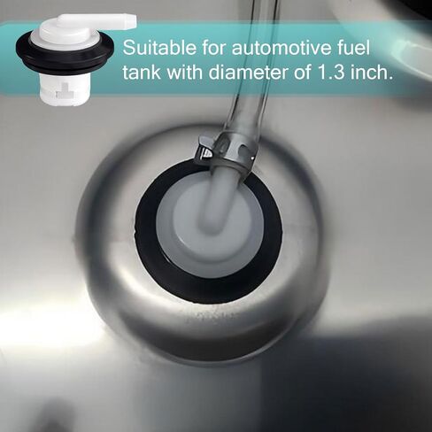 1 PC Fuel Tank Vent Valve, Vent Plug System Parts, High Temperature Resistant Fuel Tank Vent Plug Replacement W-004, Compatible with Ford 1980-1996 F150 F250, 1980-1997 F350 (Black & White) in Saudi Arabia