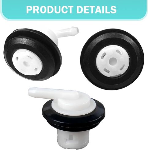 1 PC Fuel Tank Vent Valve, Vent Plug System Parts, High Temperature Resistant Fuel Tank Vent Plug Replacement W-004, Compatible with Ford 1980-1996 F150 F250, 1980-1997 F350 (Black & White) in Saudi Arabia