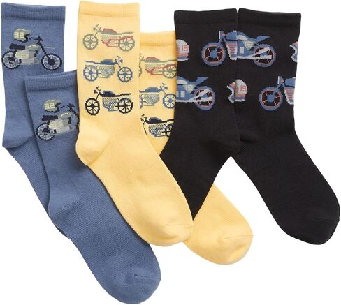 GAP Boys' Original Teddy Crew, 6-Pack Kids Socks, Soft & Stretchy, Comfortable in Saudi Arabia