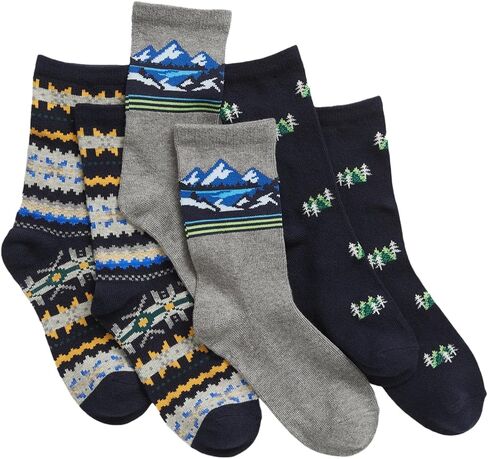 GAP Boys' Original Teddy Crew, 6-Pack Kids Socks, Soft & Stretchy, Comfortable in Saudi Arabia