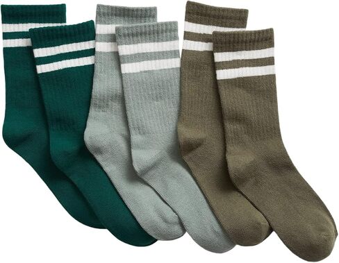 GAP Boys' Original Teddy Crew, 6-Pack Kids Socks, Soft & Stretchy, Comfortable in Saudi Arabia