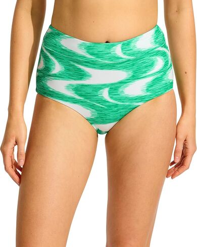Seafolly Women's High Waisted Full Coverage Low Legline Bikini Bottom Swimsuit in Saudi Arabia