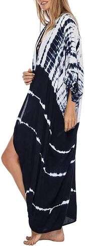 AILUNSNIKA Long Kimonos for Women Print Open Front Swimsuit Cover Ups for Swimwear Plus Size Beach Cardigans in Saudi Arabia