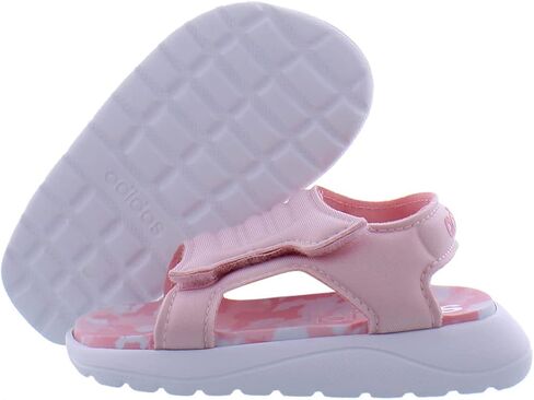 adidas Adilette Comfort Slide Sandal, Yellow/Red/Shock Blue, 4 US Unisex Big Kid in Kuwait