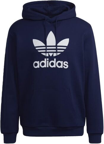adidas Originals Men's Adicolor Classics Trefoil Hoodie, Night Sky/White, X-Small in Saudi Arabia