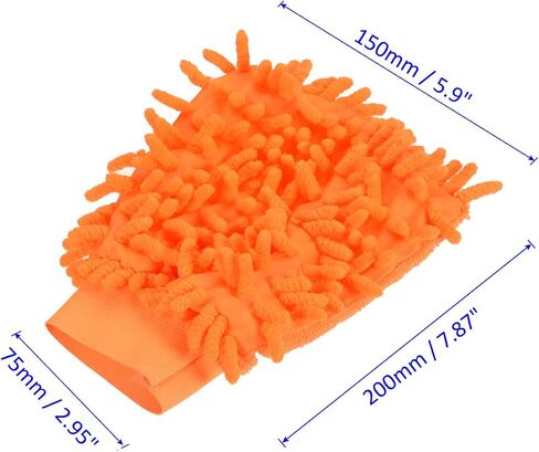 Microfiber Wash Mitt - قفازات تشنيل القابلة لإعادة الاستخدام للتنظيف ، خالية من الخدش ، تنطبق على تنظيف منزل المطبخ in Kuwait