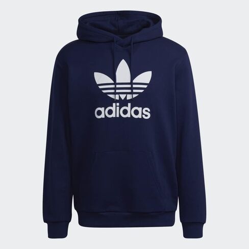 adidas Originals Men's Adicolor Classics Trefoil Hoodie, Night Sky/White, X-Small in Saudi Arabia