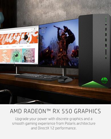 2021 Newest HP Pavilion Gaming Desktop Computer, AMD 6-Core Ryzen 5 5600G Processor(Beat i7-8700, Upto 4.4GHz), AMD Radeon RX5500 4 GB, 8GB RAM, 256GB PCIe NVMe SSD,Mouse and Keyboard, Win 10 Home in Saudi Arabia