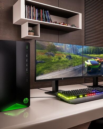 2021 Newest HP Pavilion Gaming Desktop Computer, AMD 6-Core Ryzen 5 5600G Processor(Beat i7-8700, Upto 4.4GHz), AMD Radeon RX5500 4 GB, 8GB RAM, 256GB PCIe NVMe SSD,Mouse and Keyboard, Win 10 Home in Saudi Arabia