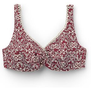Woman's Balconette Swimsuit Top Botanic Bordeaux