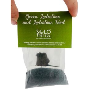 Green Lodestone (1 ct) and Lodestone Food (4 oz.), Good Luck, Prosperity, Abundance Spells, Money Rituals