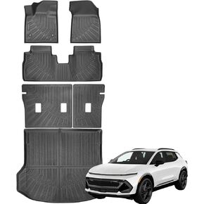 Floor Mats Cargo Mats for 2025 Chevy/Chevrolet Equinox EV TPE Rubber Floor Liner Set Cargo Liner Accessories