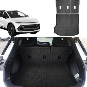 Cargo Liner Fits for Chevrolet Chevy Equinox EV 2025 Trunk Liner All Weather Cargo Mat, Custom Fit TPE Anti-Slip Car Seat Back Protector Accessories (with Backseat Mat)