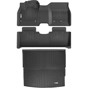 Floor Mats & Cargo Liner for 2023 2024 2025 Nissan Ariya,1st 2nd Row with Trunk Mat,TPE All Weather Protection Slush Floor Liner Black