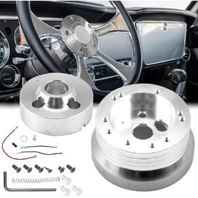 5 & 6 Hole Billet Steering Wheel Hub Adapter Compatible with 1969-1994 Chevrolet GM Chevy Flaming River Ididit Pontiac Oldsmobile