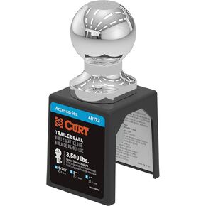 CURT 40172 Chrome Trailer Hitch Ball, 3,500 lbs, 1-7/8-Inch Diameter, 1 x 3-Inch Shank