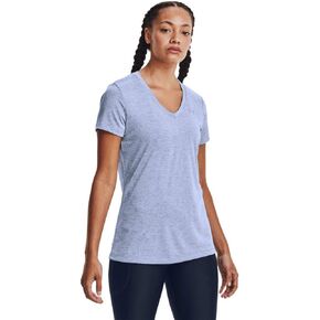 تي شيرت قصير الأكمام ذو رقبة على شكل حرف V من Under Armour, أسود (رمادي هالو/فضي معدني (014)), XS in Saudi Arabia