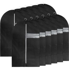 12 Pack Suit Bags Garment Bag for Men Storage 40 x 24 inch Clothes Cover with Clear Window and ID Card Holder for Suit Jacket, Skirt, Shirt and Coat