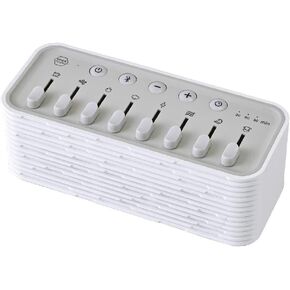 SPICE OF LIFE Tranquility Sound Machine - Khaki | USB Powered (Plug-in) White Noise Bluetooth Speaker, Sleep Timer, Rain Sound Projector | for Babies, Nursery, Kids, Adults | Bedroom, Office Décor