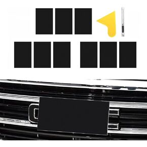 QianBao Universal 5.9’’x3.8’’ GMC Vinyl Wrap Emblem Wrap Kit Logo Sticker with Plastic Squeegee and Cutter DIY Decals 9Pcs (Black)