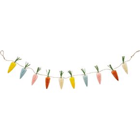 Mud Pie Bottle Brush Garland, Carrot